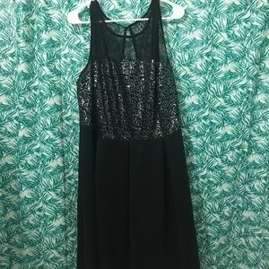 Black midi dress with a sequined bodice size 20W